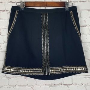 Madewell Embellished black mini skirt!